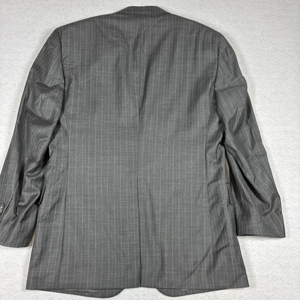 Jos. A Bank Signature Men's Wool Gray Pinstripe Suit 2 Piece 42R 35x30